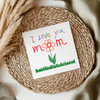 I Love You Mom Flower Drawing UV DTF Decal