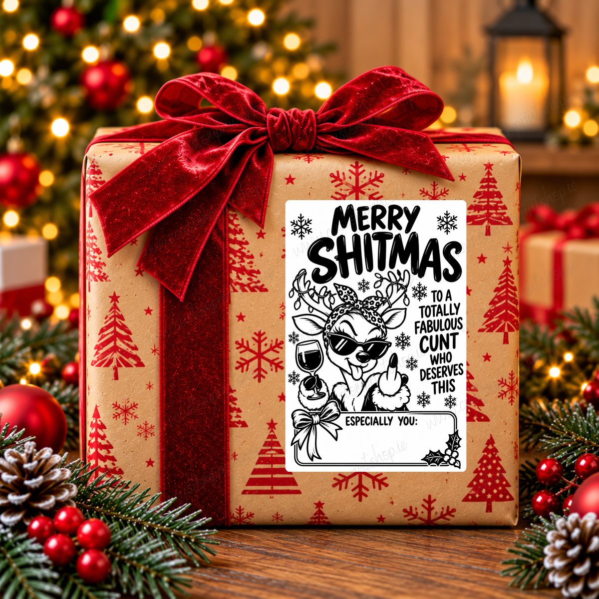 DIGITAL FILE - 25 *RUDE* Christmas Gift Labels | Canva Templates + PDF/PNG Download