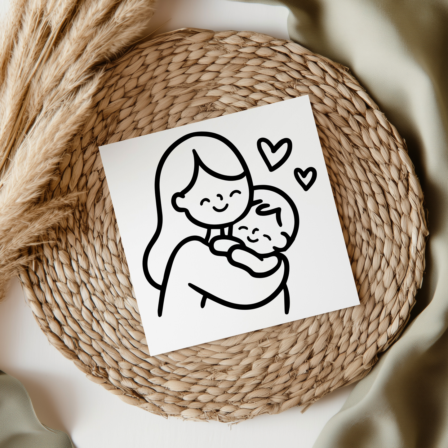 Mom Cuddles UV DTF Decal