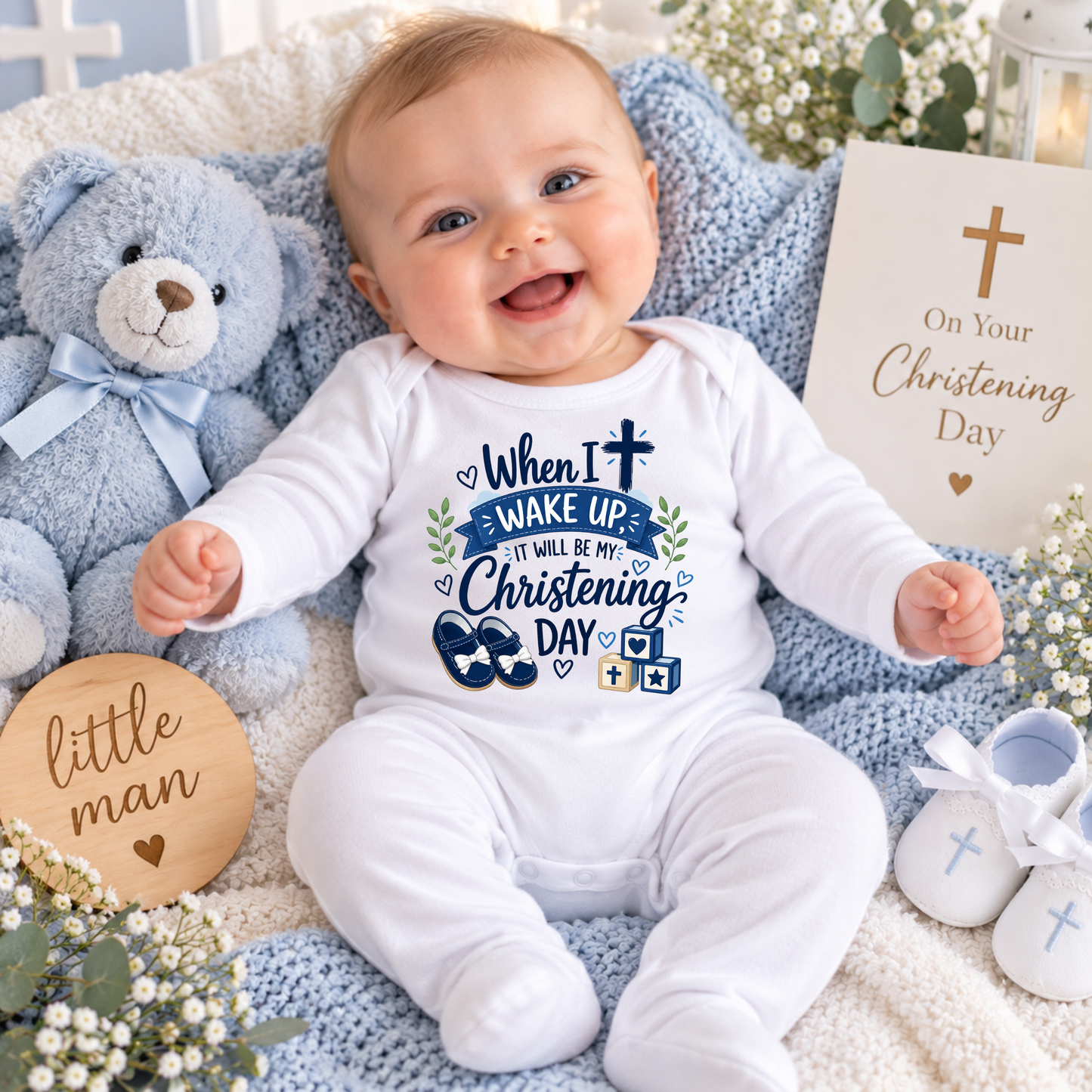 When I Wake Up It Will Be My Christening Day (BLUE) DTF Transfer