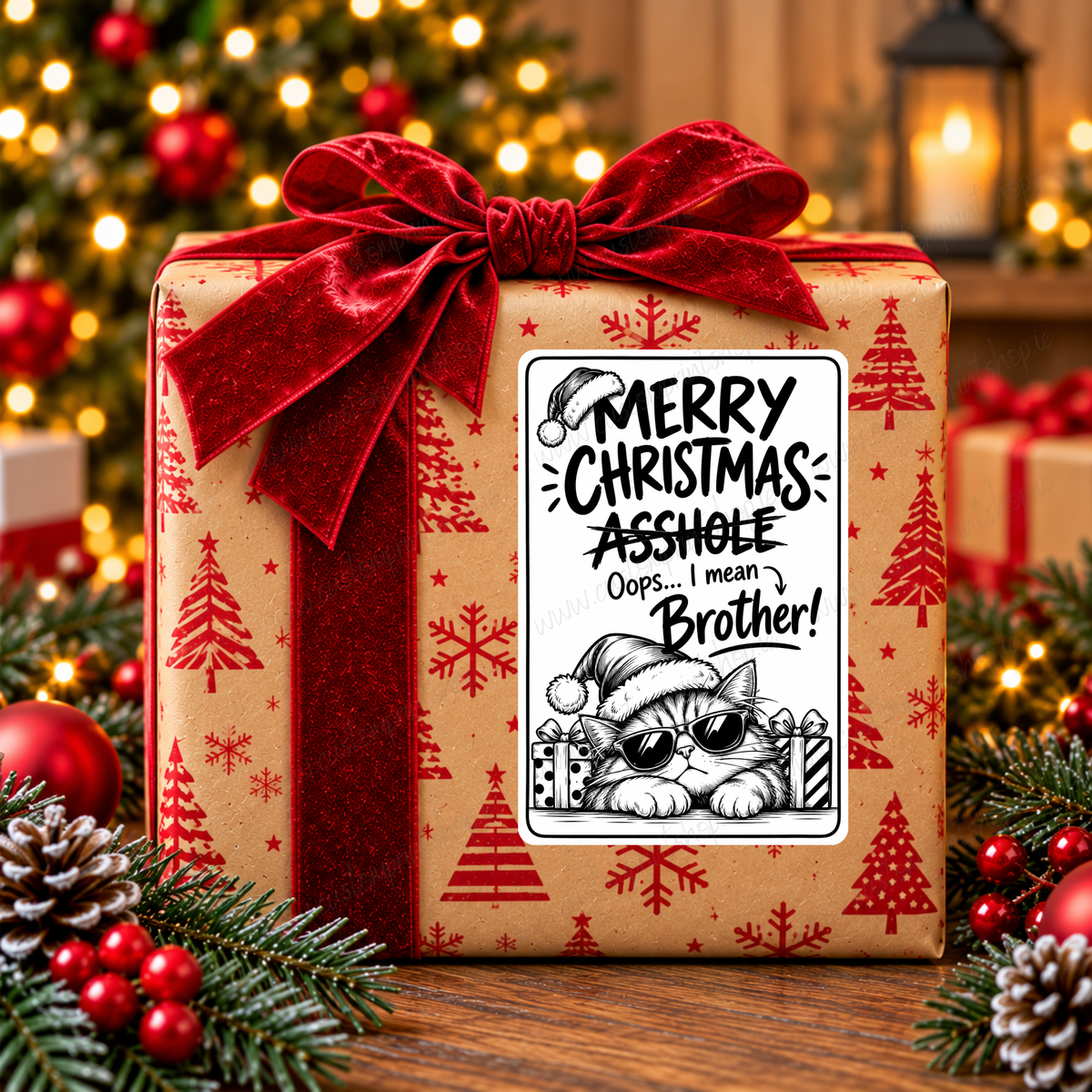DIGITAL FILE - 25 *RUDE* Christmas Gift Labels | Canva Templates + PDF/PNG Download