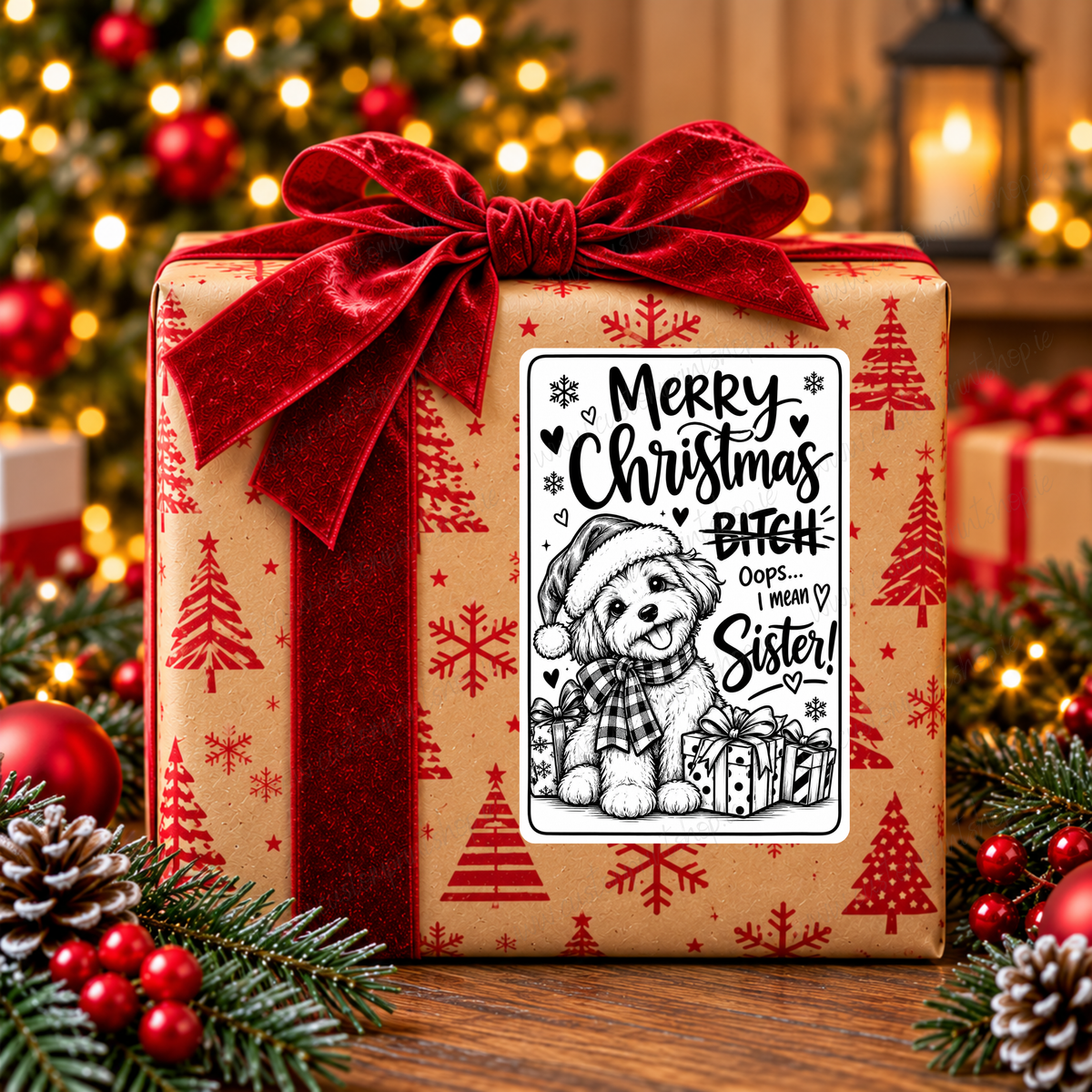 DIGITAL FILE - 25 *RUDE* Christmas Gift Labels | Canva Templates + PDF/PNG Download