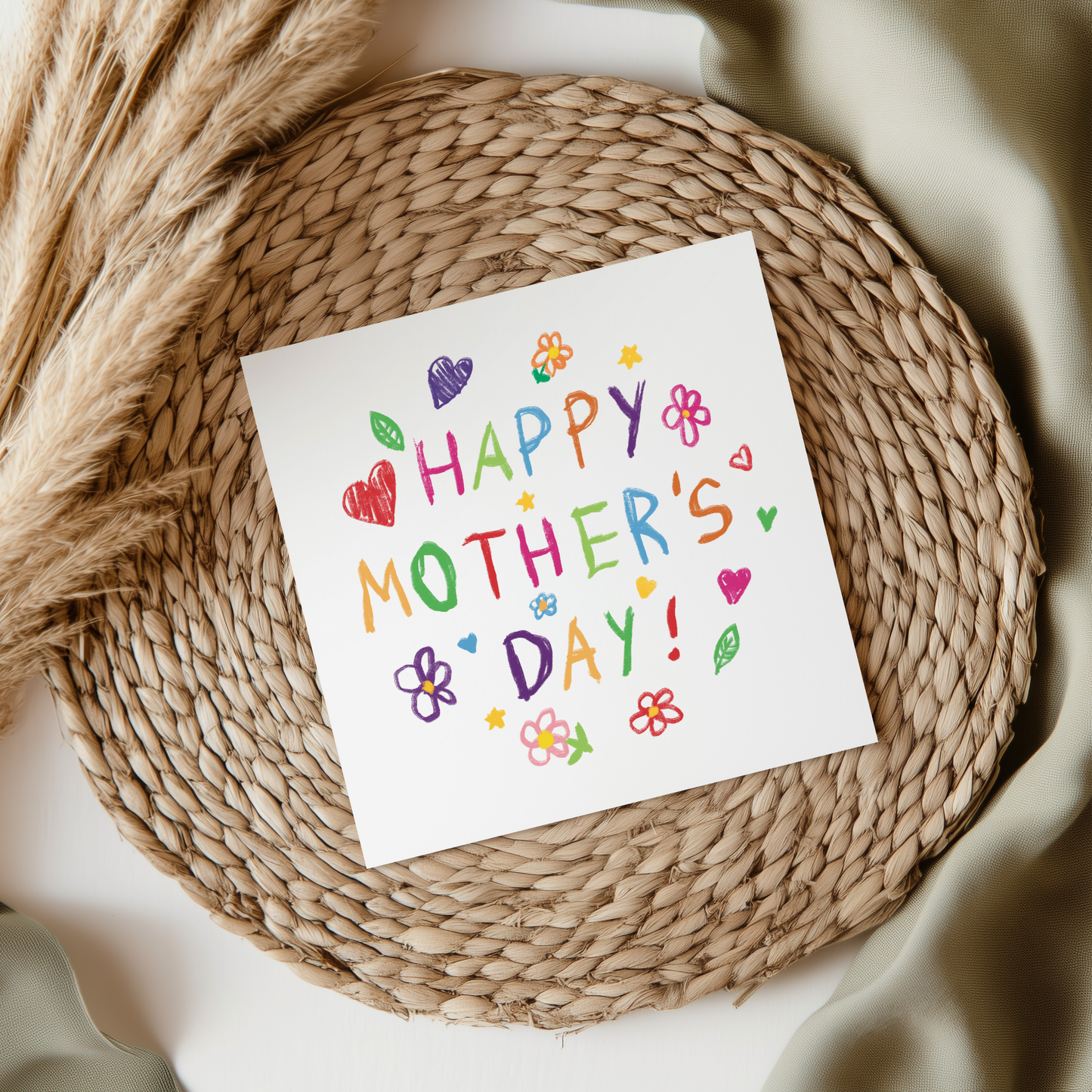 Happy Mothers Day Colourful UV DTF Decal