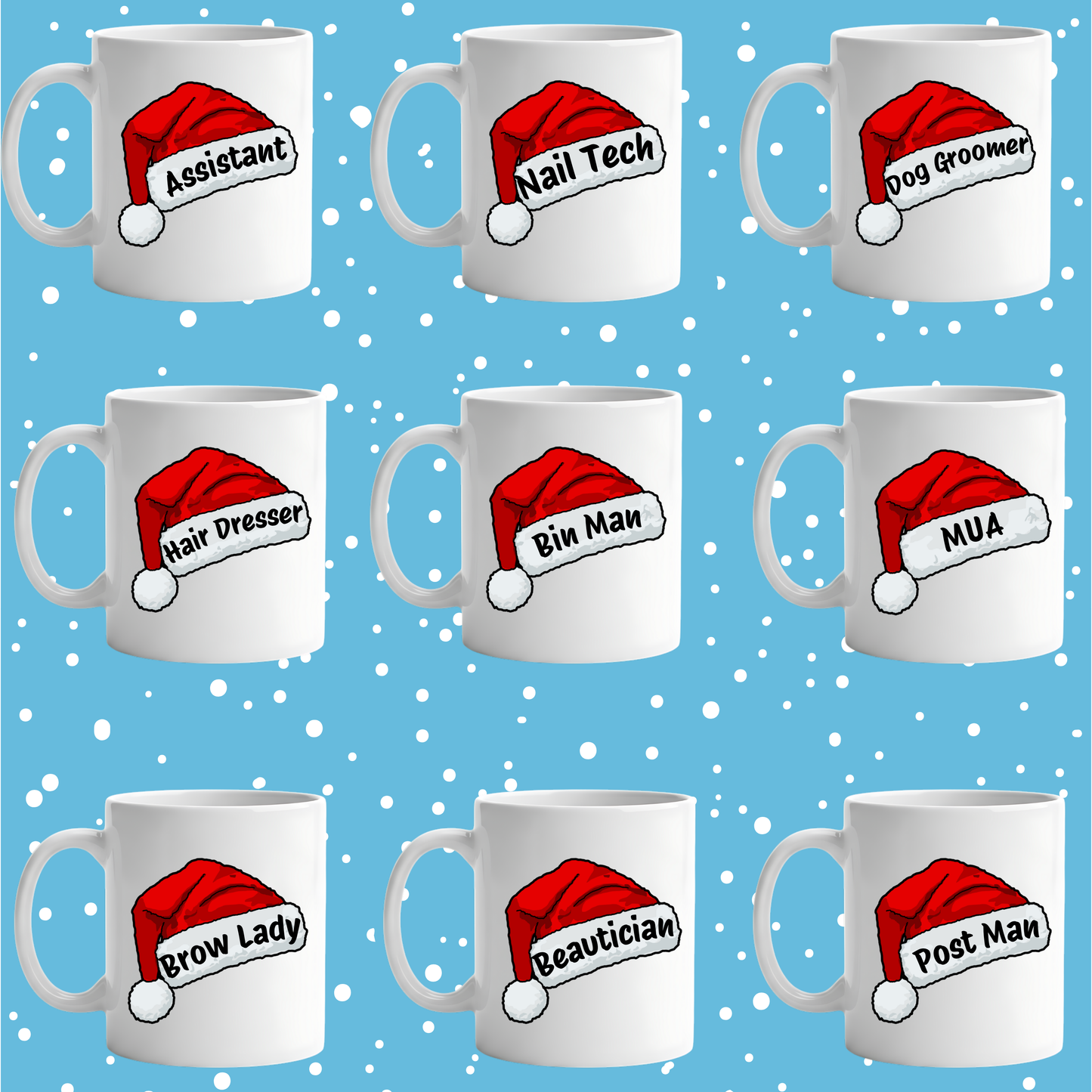 Job Title Christmas Hat UVDTF Transfer