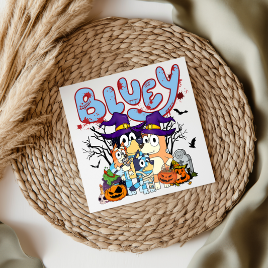 Bluey Halloween UV DTF Decal