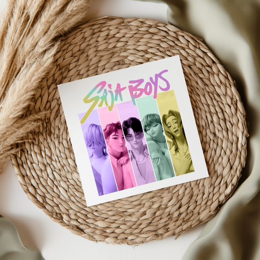 KPop Demon Hunters Saja Boys UVDTF Transfer