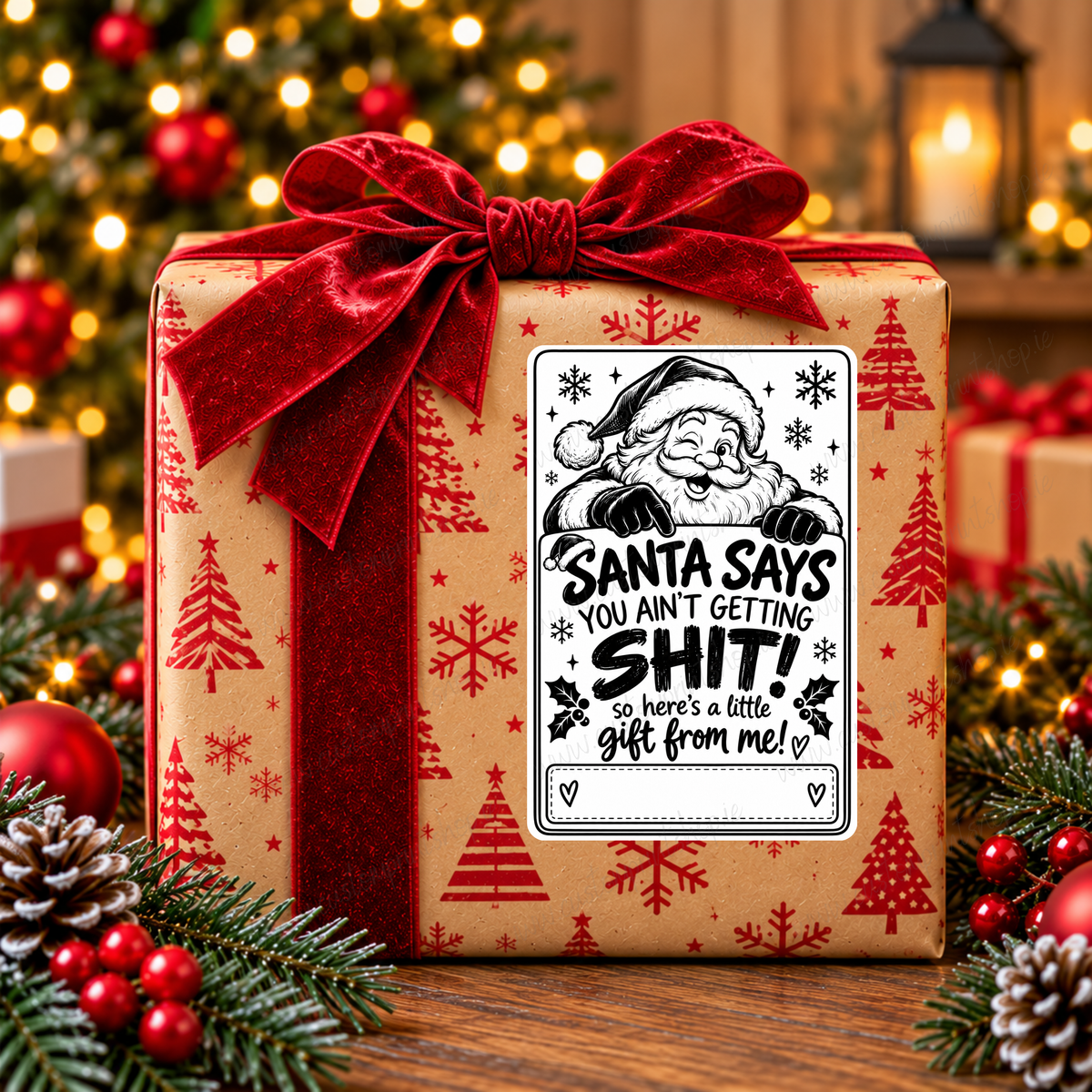 DIGITAL FILE - 25 *RUDE* Christmas Gift Labels | Canva Templates + PDF/PNG Download