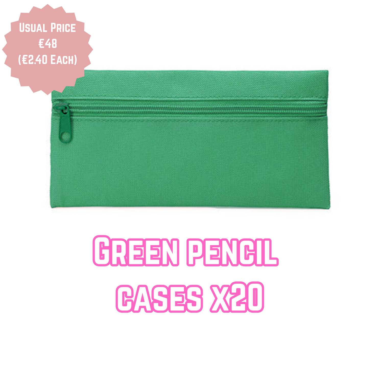 Green Pencil Cases x20