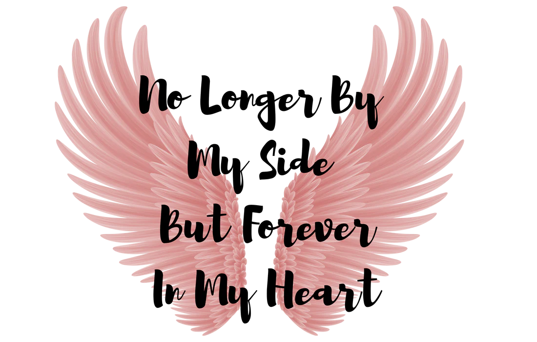 Pink No Longer By My Side But Forever In My Heart-6cm UVDTF decal
