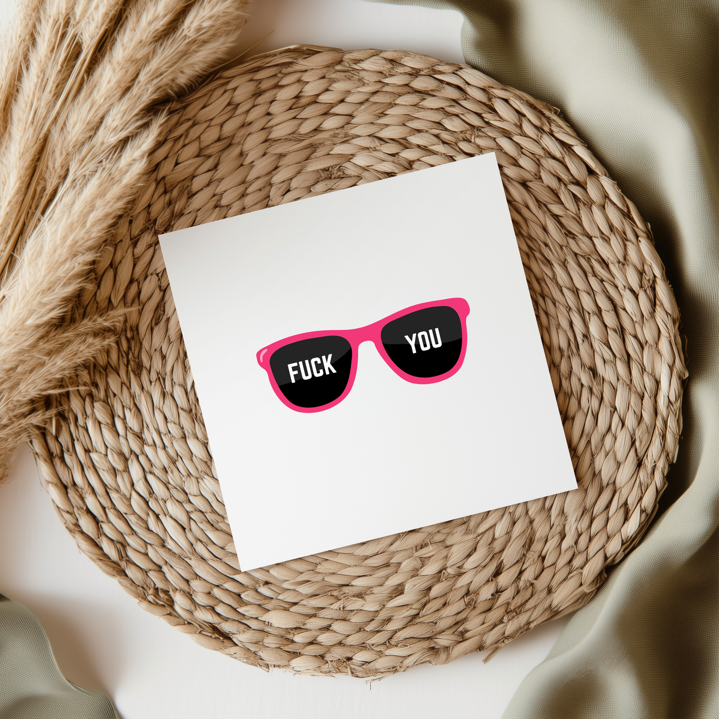 Fuck You Sunglasses UVDTF Transfer