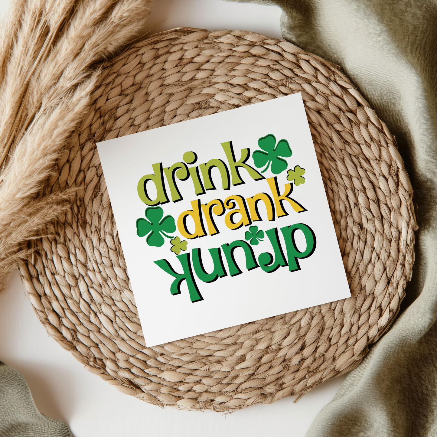 Drink Drank Drunk UV DTF Decal