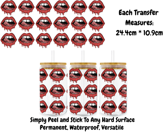 Lips/Tongues - 16oz UV DTF Transfer