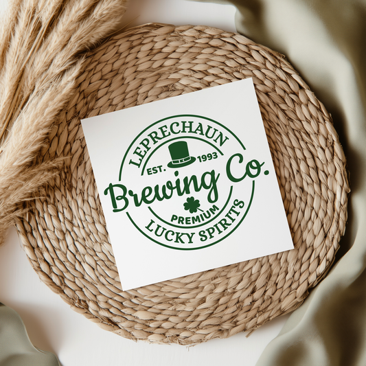 Leprechaun Brewing Co. UV DTF Decal
