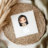 Black Hair Communion Girl UV DTF Decal