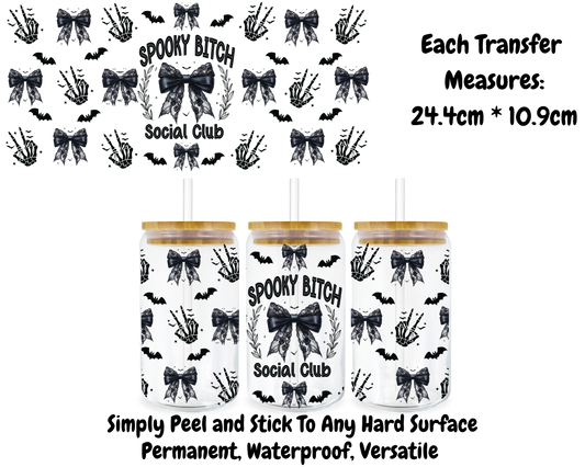 Spooky Bitch Social Club - 16oz UV DTF Transfer