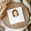 Brown Hair Communion Girl UV DTF Decal