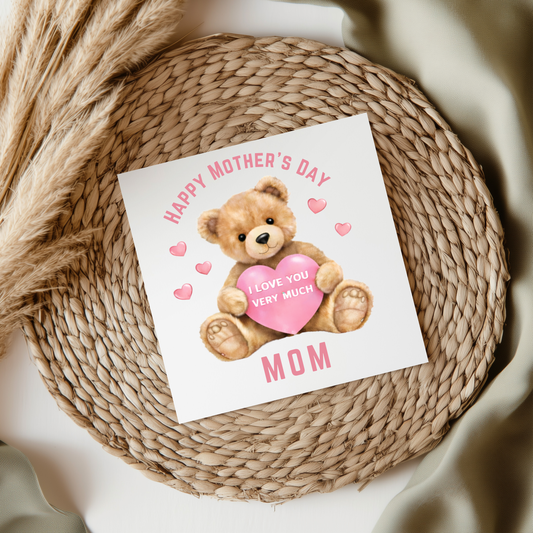 Happy Mothers Day Bear - Mom UV DTF Decal