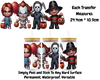 Halloween Characters - 16oz UV DTF Transfer