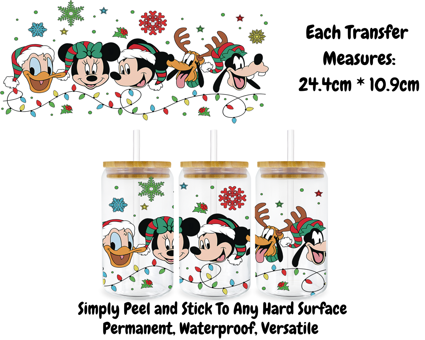 Characters With Lights - 16oz UVDTF Transfer