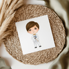 Brown Hair Communion Boy UV DTF Decal