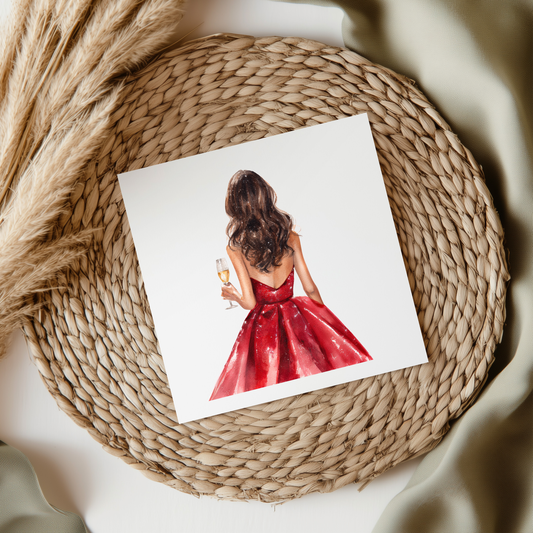 Red Dress UVDTF Transfer