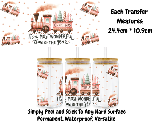 Christmas Train  - 16oz UV DTF Transfer