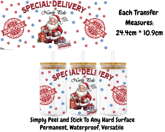 Special Delivery North Pole  - 16oz UV DTF Transfer