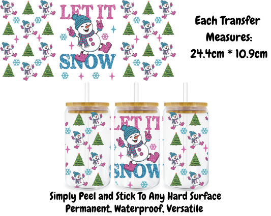 Let It Snow - 16oz UV DTF Transfer
