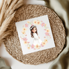 Communion Girl With Floral Wreath UV DTF Decal