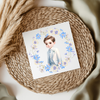 Communion Boy With Floral Wreath UV DTF Decal