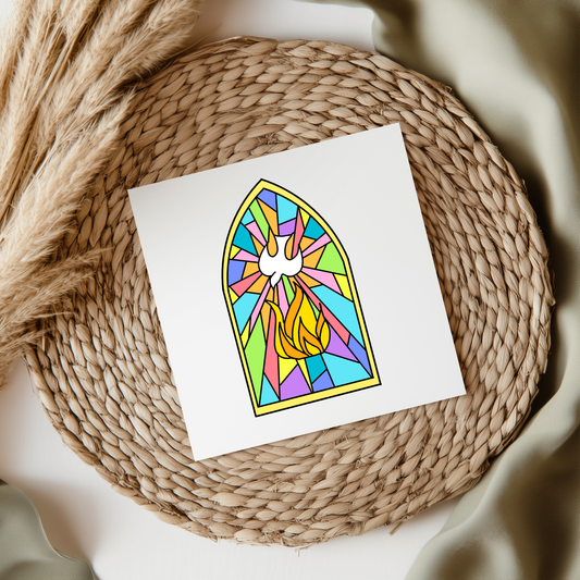 Stained Glass Communion/Confirmation UV DTF Decal