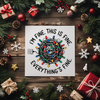 I'm Fine Christmas Lights UV DTF Transfer