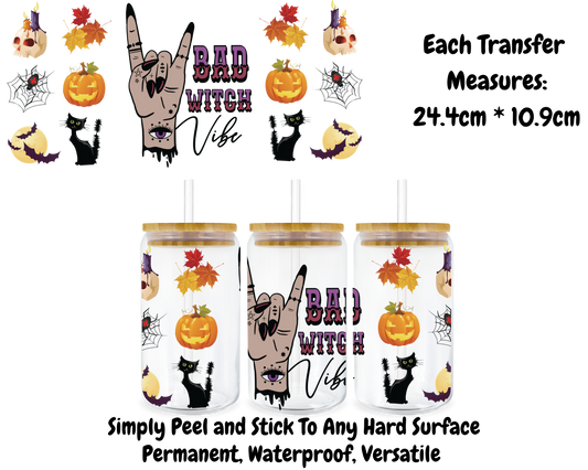 Bad Witch Vibe - 16oz UV DTF Transfer