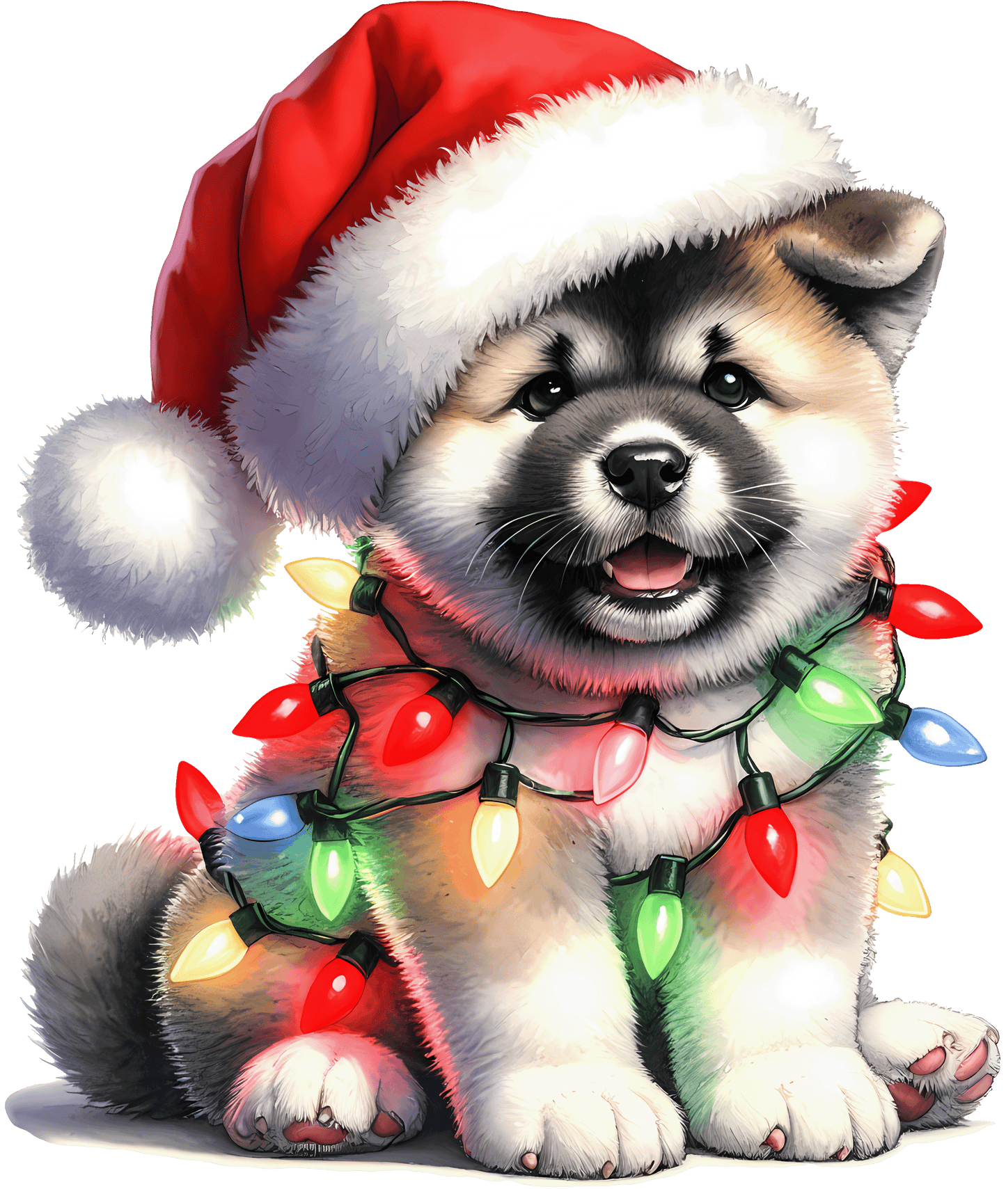 Dog Breed Christmas Lights DTF Transfer