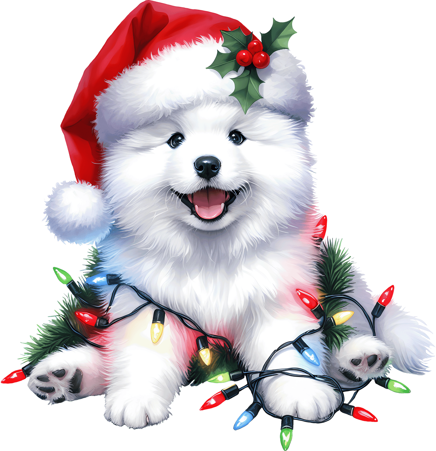 Dog Breed Christmas Lights DTF Transfer