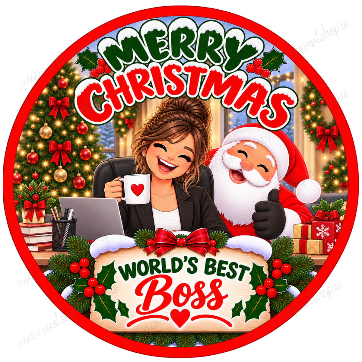 Printed Christmas Sweet Tub Labels