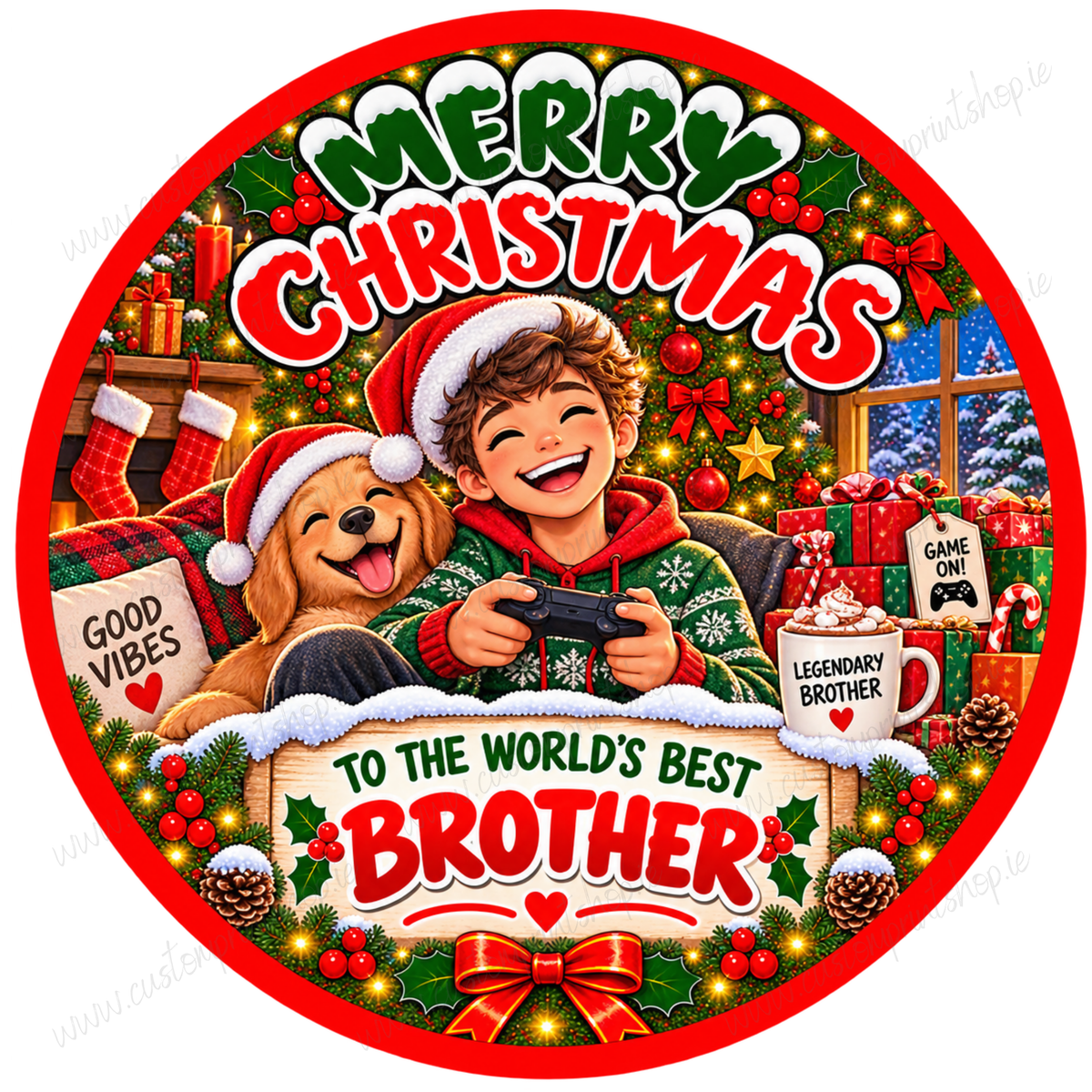 Printed Christmas Sweet Tub Labels
