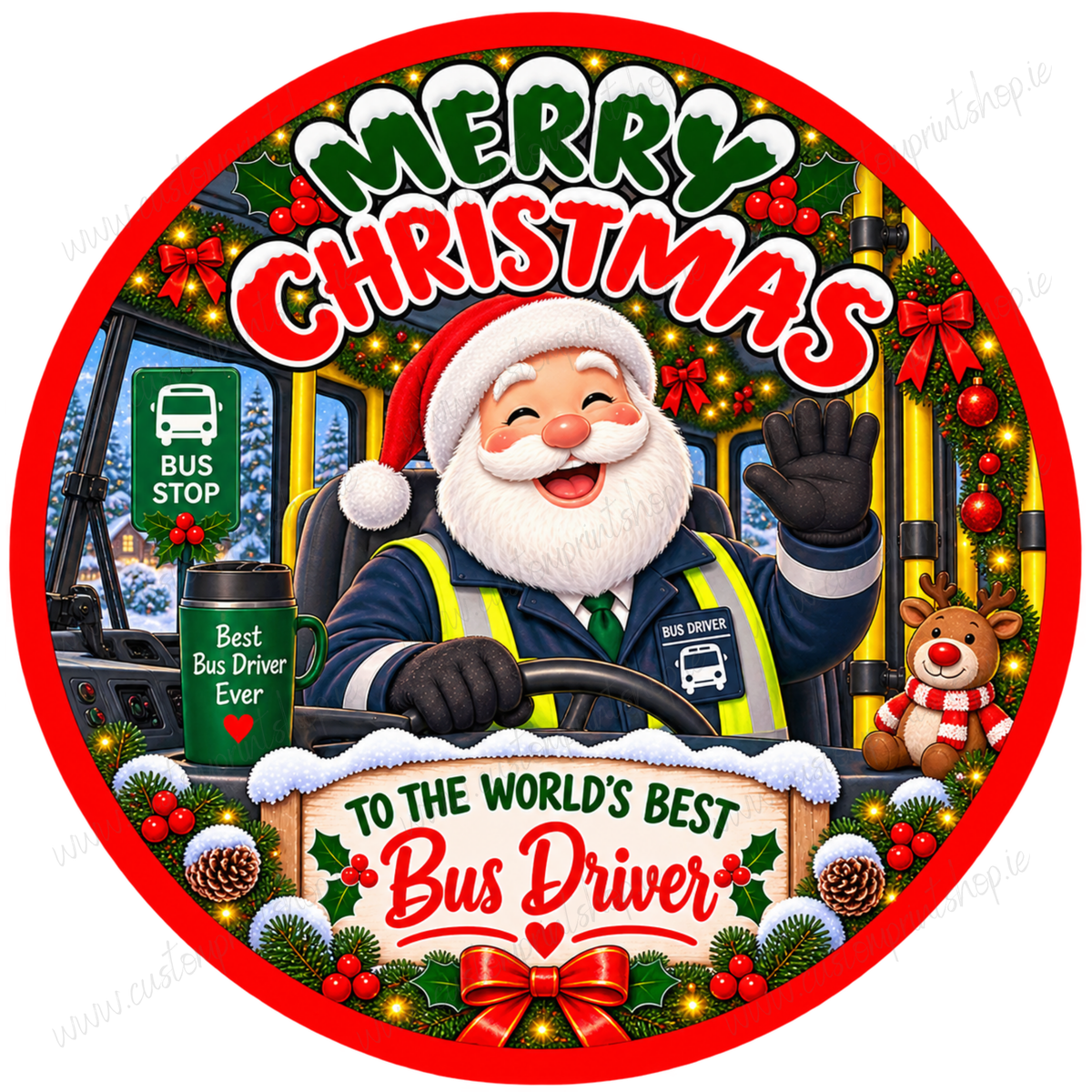 Printed Christmas Sweet Tub Labels