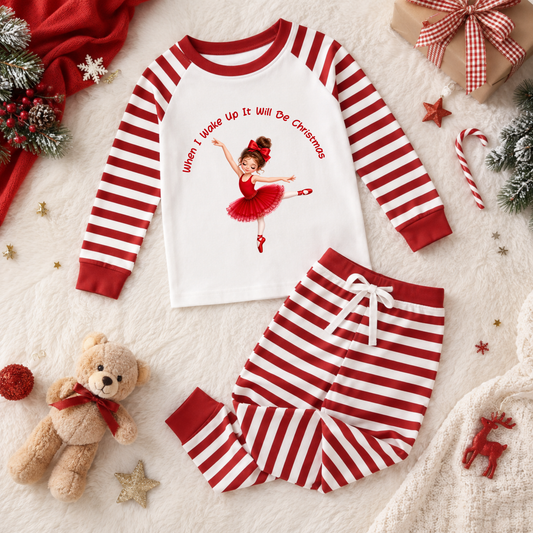 Christmas Ballerina With Text DTF Transfer