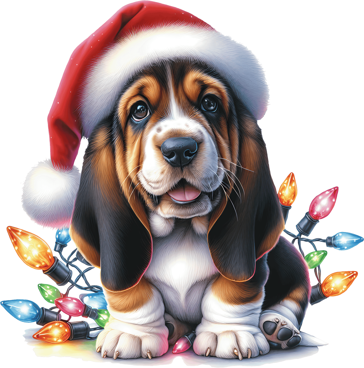 Dog Breed Christmas Lights DTF Transfer
