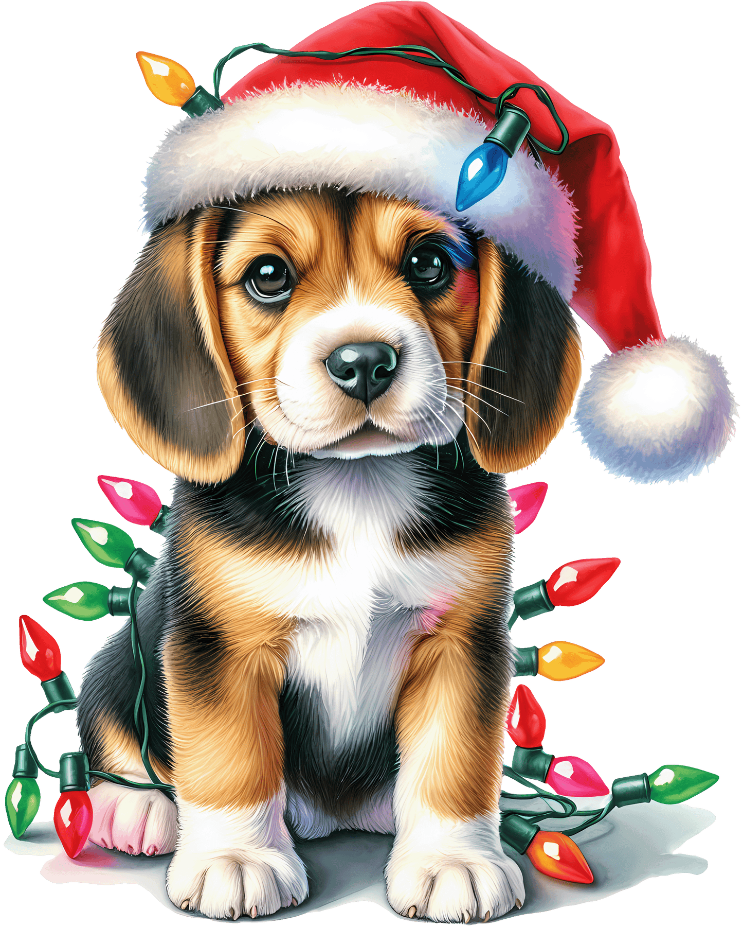 Dog Breed Christmas Lights DTF Transfer