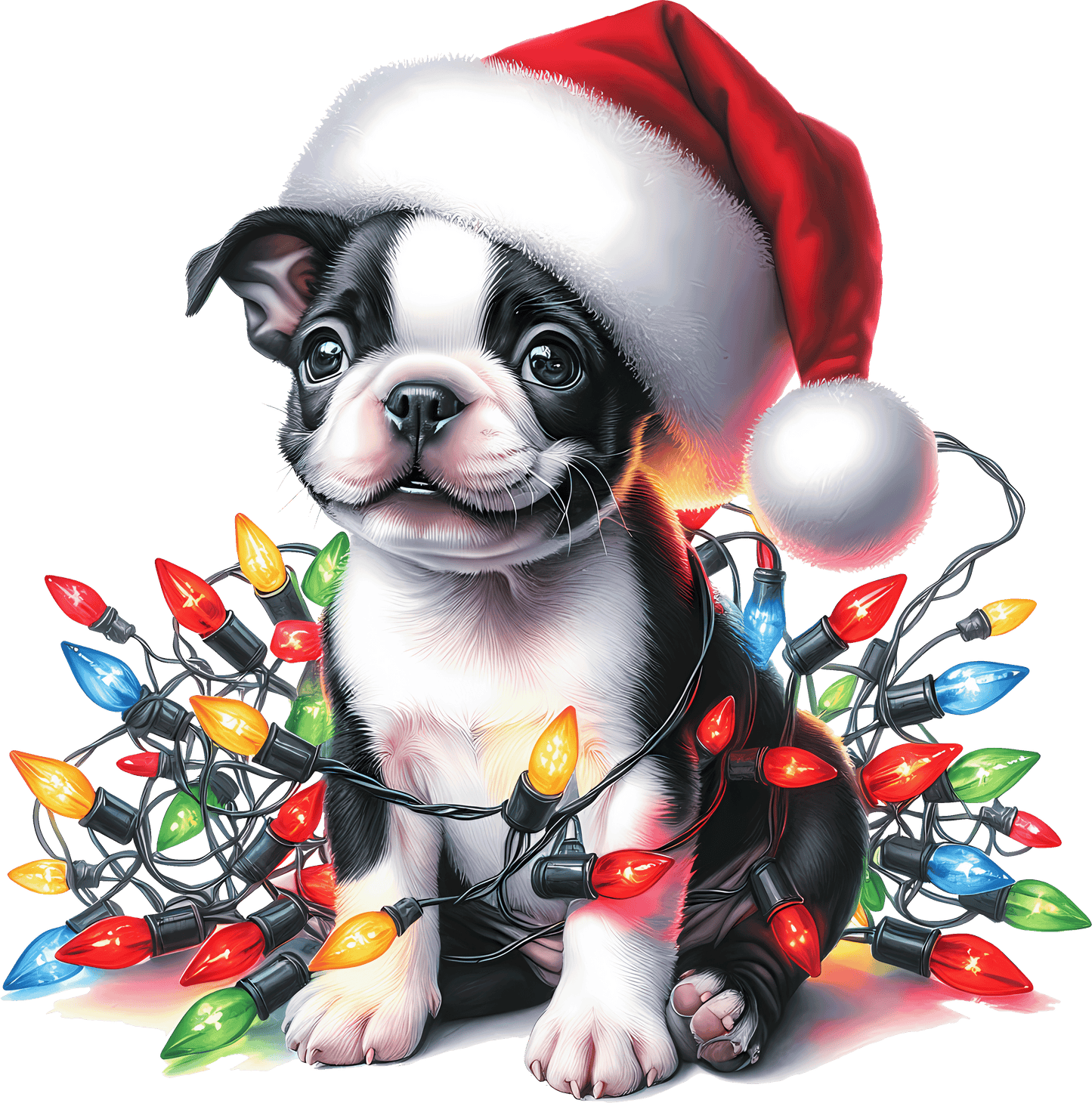 Dog Breed Christmas Lights DTF Transfer
