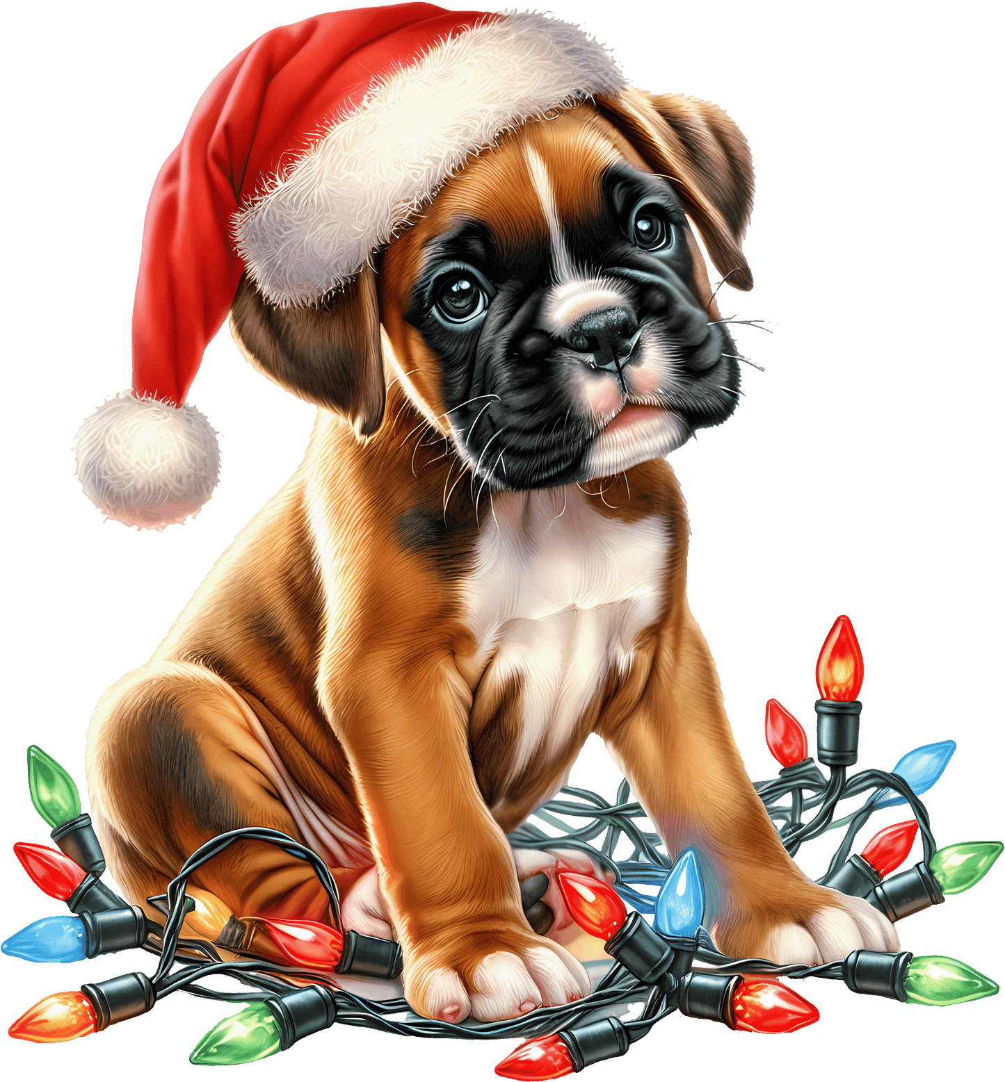 Dog Breed Christmas Lights DTF Transfer