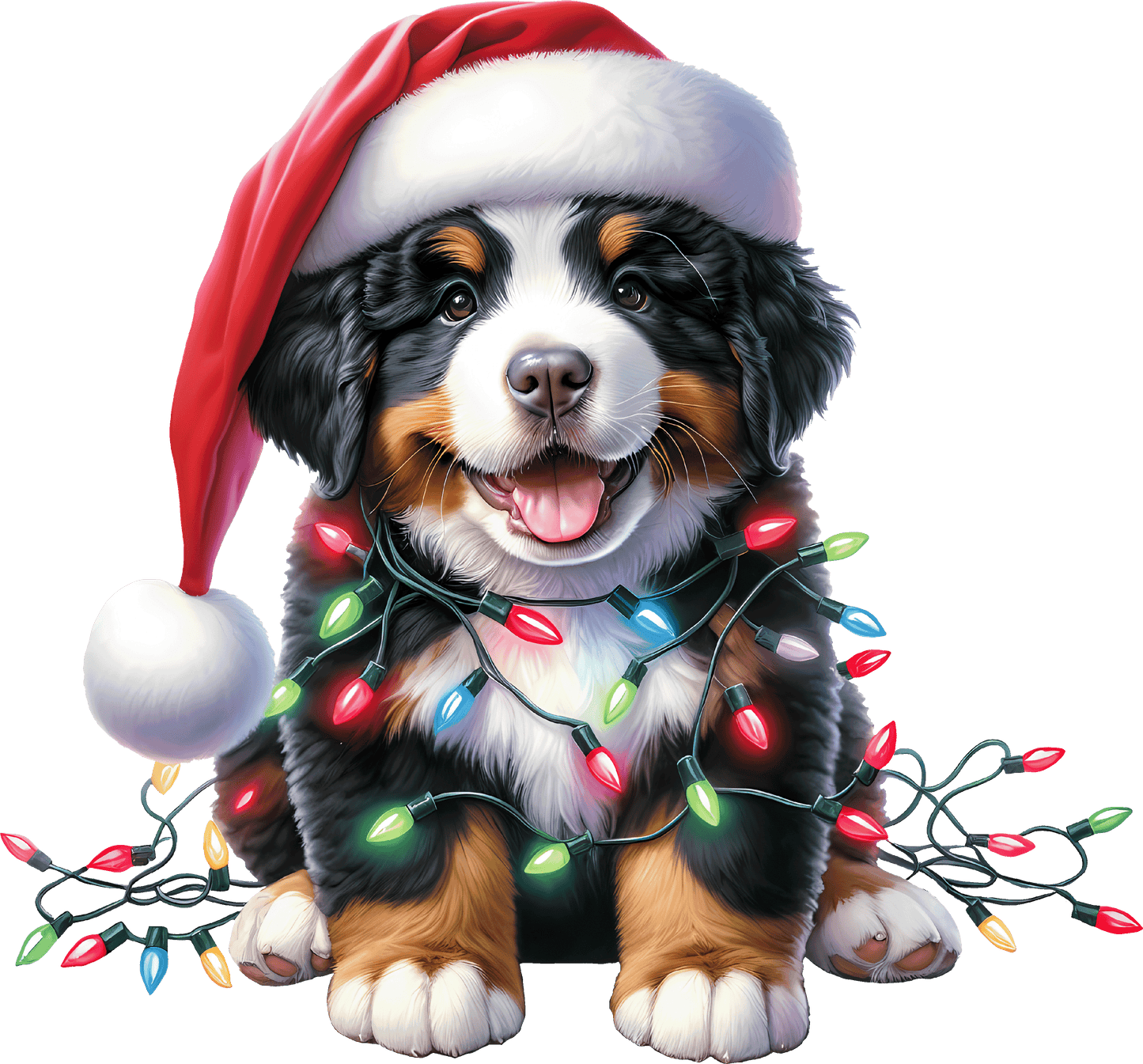 Dog Breed Christmas Lights DTF Transfer