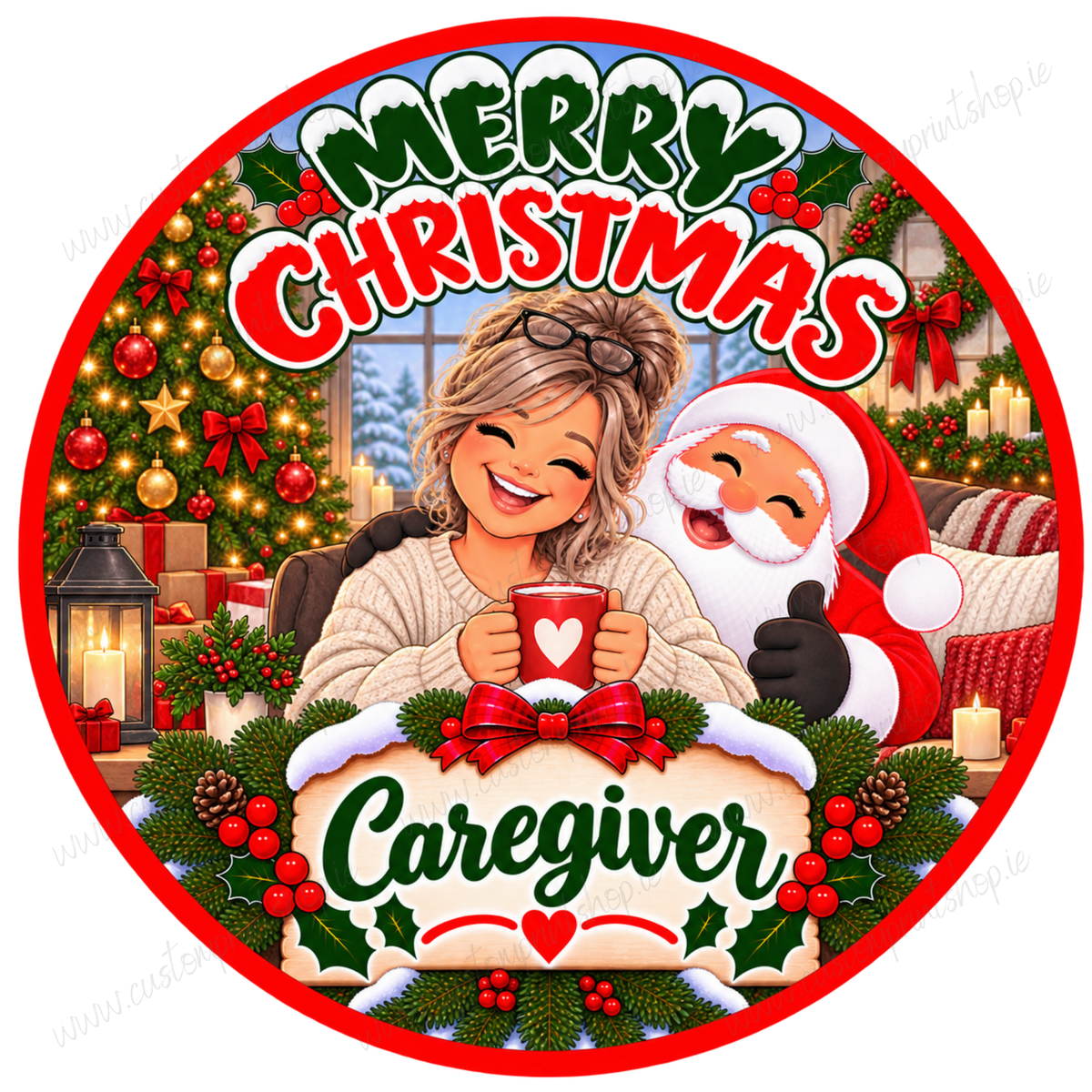 Printed Christmas Sweet Tub Labels