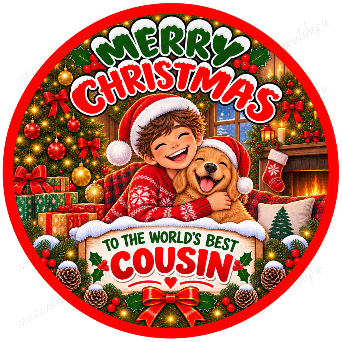 Printed Christmas Sweet Tub Labels