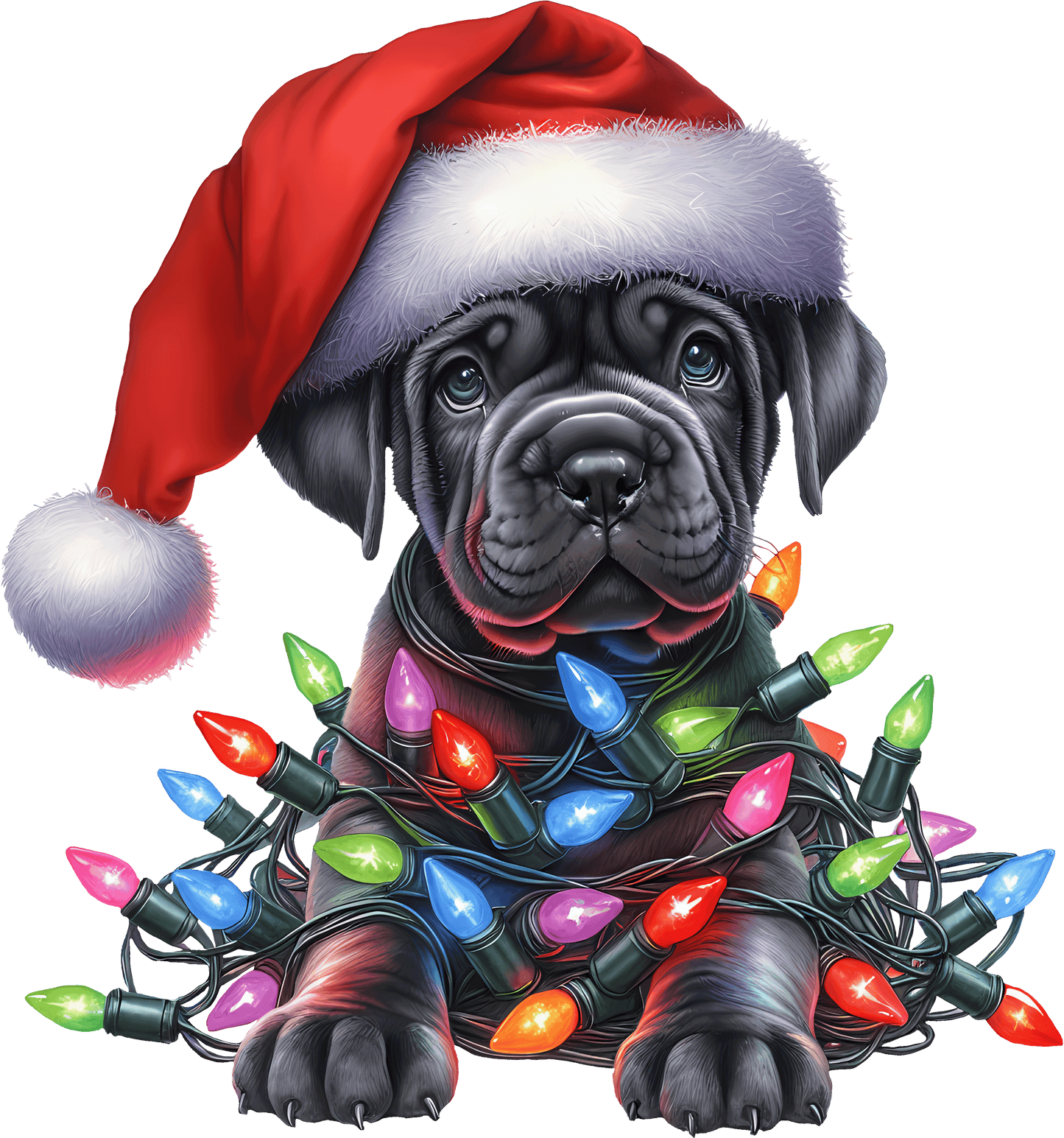Dog Breed Christmas Lights DTF Transfer
