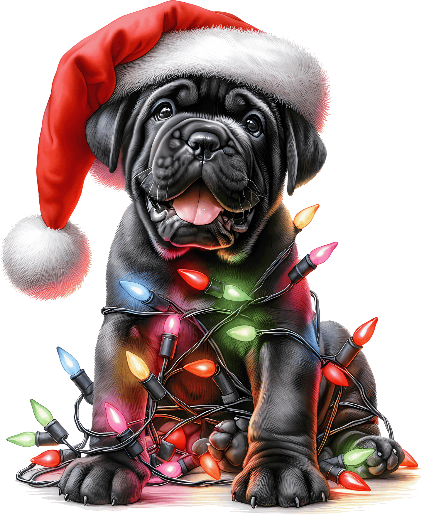 Dog Breed Christmas Lights DTF Transfer