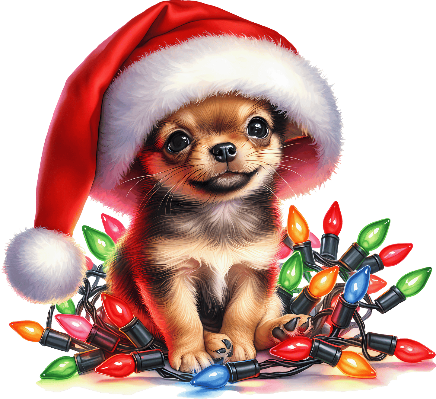 Dog Breed Christmas Lights DTF Transfer