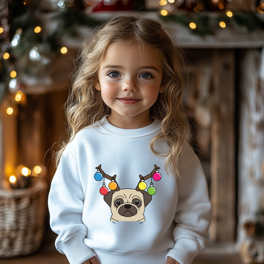 Christmas Pug DTF Transfer